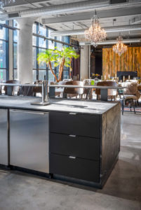 Bar Cabinets in the First Floor Restaurant.