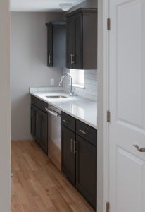 Devonshire Village upper apartments: kitchen counter and perimeter cabinets