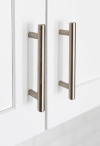 Devonshire Village lower apartments: kitchen cabinet hardware detail