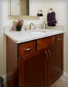 Bathroom vanity detail at Regency Village, Merrimac, MA.