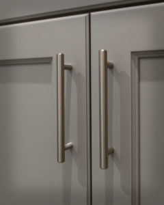 Detail view of the kitchen cabinets at 36 Atlantic Street Apartments where Viking Kitchens has installed kitchens and bathrooms.